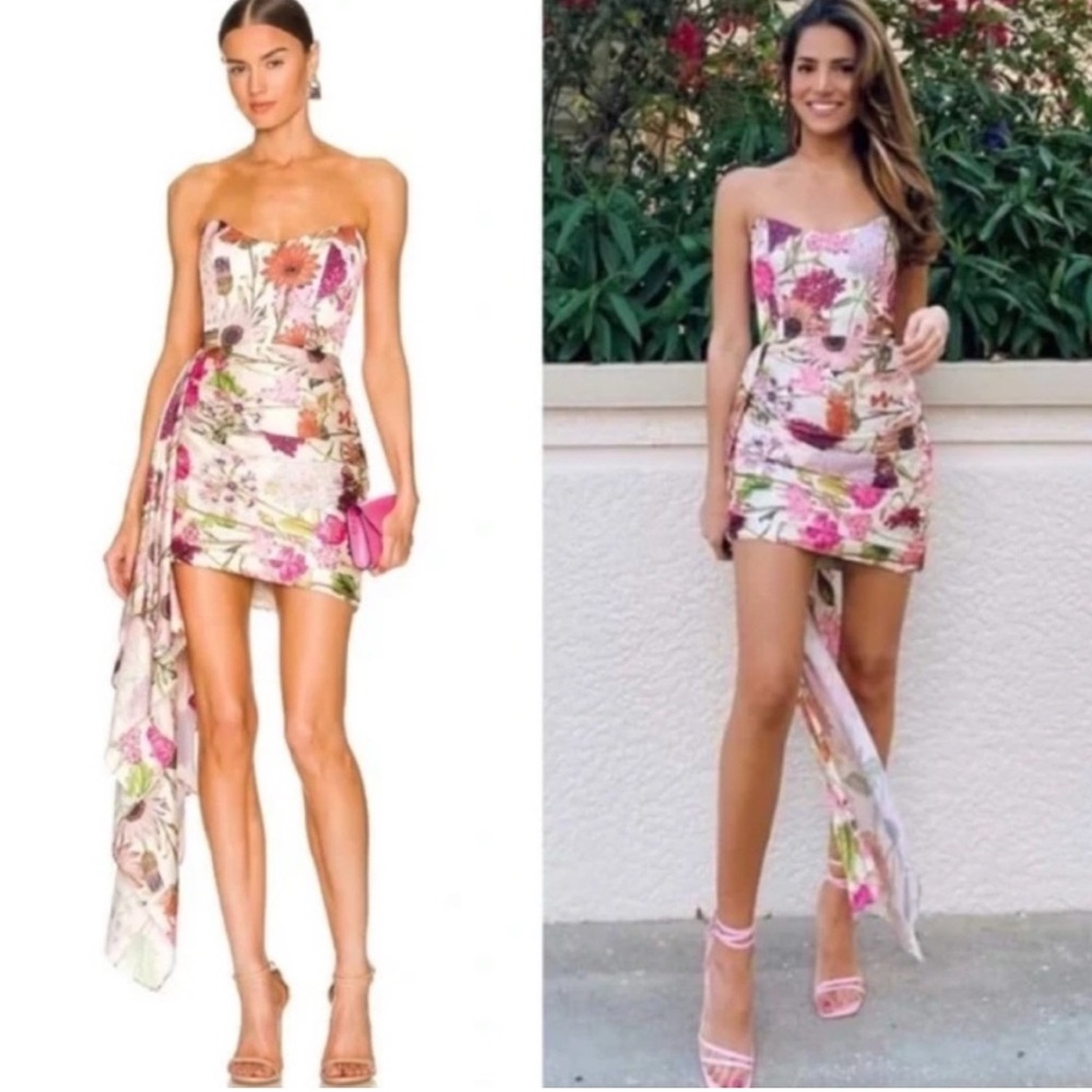 Katie May Chasing Dawn Gown in Pink Daisy - Size Medium - Picture 4 of 10